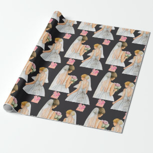 MODERN Wedding Day  Wrapping Paper
