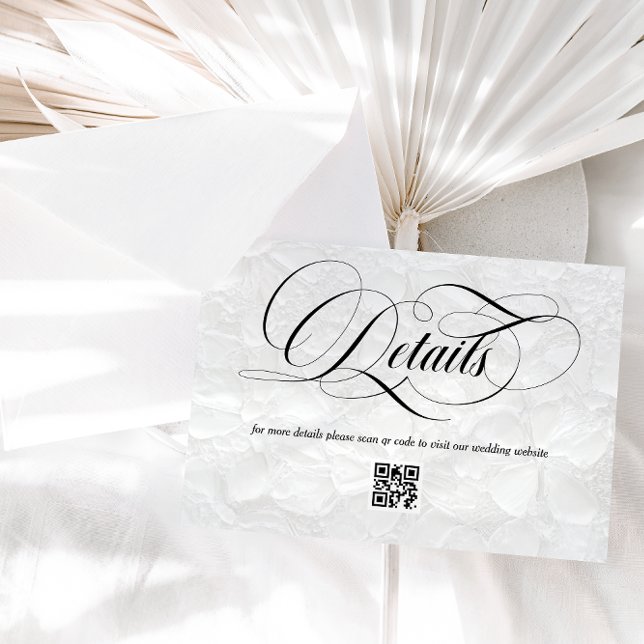 Modern Wedding Details QR Code  Enclosure Card (Creator Uploaded)