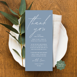 Modern Wedding Dinner Place Setting Thank You Card