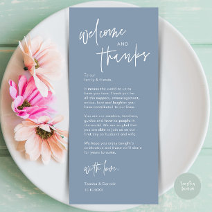 Modern Wedding Dinner Place Setting Thank You Card