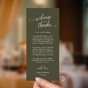 Modern Wedding Dinner Place Setting Thank You Card
