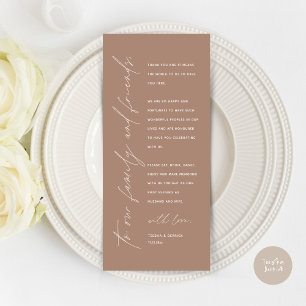 Modern Wedding Dinner Place Setting Thank You Card