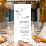 Modern Wedding Dinner Place Setting Thank You Card<br><div class="desc">Share the love and show your appreciation to your guests, when they sit down at their seat and read this personalised charming thank you place card. It's a wonderful way to kick off your special day celebration! This card is sure to set the tone for an unforgettable event. The thank...</div>