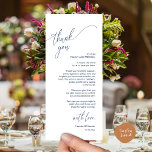 Modern Wedding Dinner Place Setting Thank You Card<br><div class="desc">Share the love and show your appreciation to your guests, when they sit down at their seat and read this personalised charming thank you place card in Navy Blue. It's a wonderful way to kick off your special day celebration! This card is sure to set the tone for an unforgettable...</div>