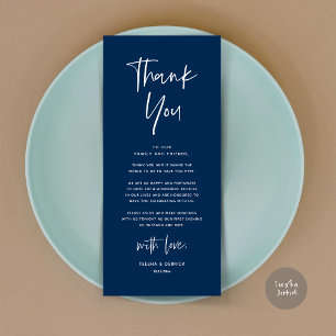 Modern Wedding Dinner Place Setting Thank You Card