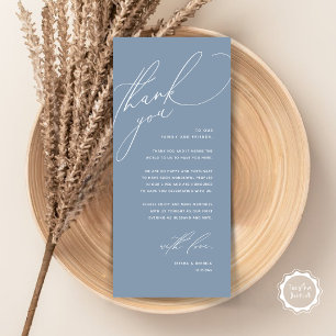 Modern Wedding Dinner Place Setting Thank You Card