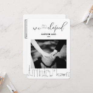 Modern Wedding Elopement Reception Invite   Tokyo