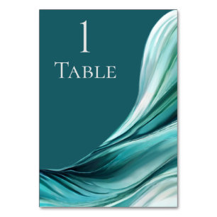 Modern Wedding -Emerald Green- Table Number