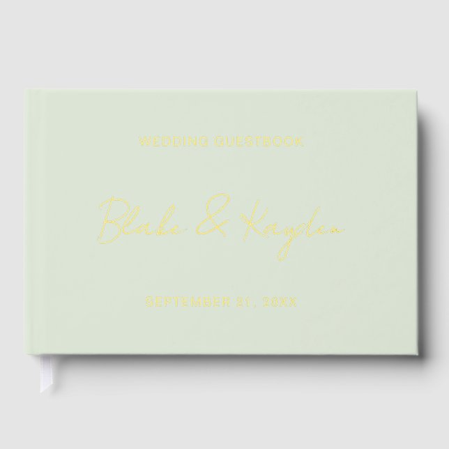 Modern Wedding Engagement Party Personalised Guest Book (Front)