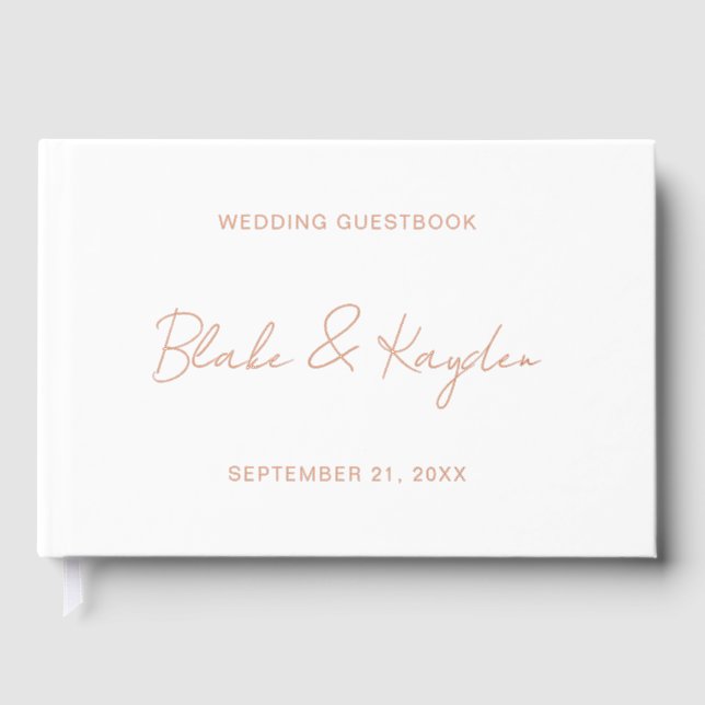Modern Wedding Engagement Party Personalised Guest Book (Front)