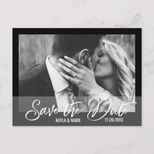 Modern Wedding Engagement SAVE THE DATE PHOTO Postcard