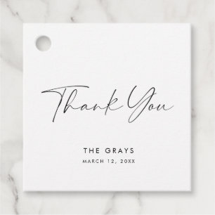 Modern Wedding Favour Tag