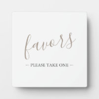 Modern Wedding Favours Sign