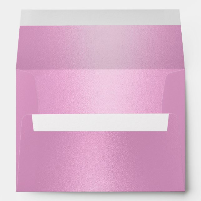 Modern Wedding Girly Pink 5X7 Envelope (Back (Bottom))