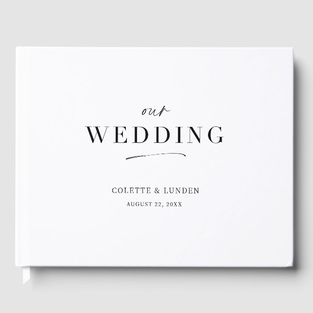 Modern Wedding Guest Book Decor Activity C300 (Front)