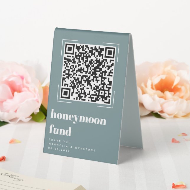 Modern Wedding Honeymoon Fund QR Code (In SItu (Wedding))
