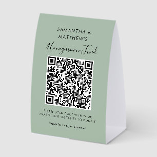 Modern Wedding Honeymoon Fund QR Code Donation