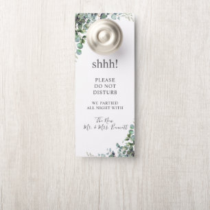 Modern Wedding Hotel Do Not Disturb Door Hanger