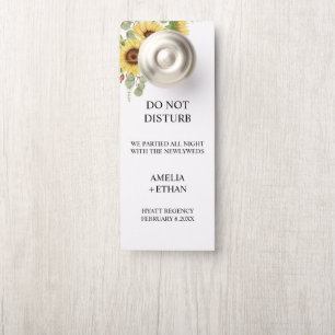 Modern Wedding Hotel Do Not Disturb Door Hanger