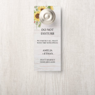 Modern Wedding Hotel Do Not Disturb Door Hanger