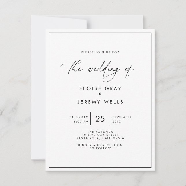Modern Wedding Invitation (Front)
