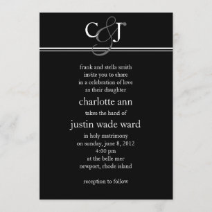 modern; wedding invitation