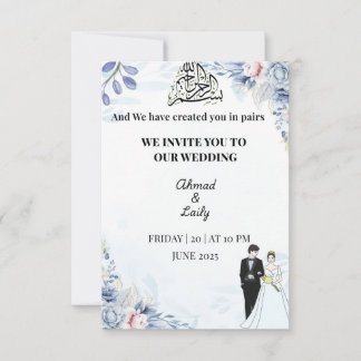 Modern Wedding Invitation Card