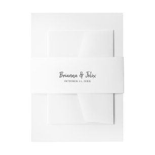 Modern Wedding Invitation Invitation Belly Band