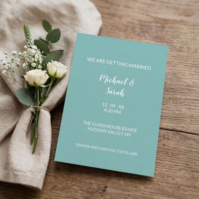 Modern Wedding Invitation, Minimalist Custom  (Creator Uploaded)
