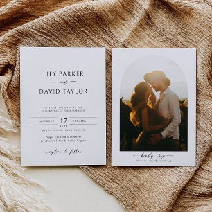 Modern Wedding Invitation Template with Photo