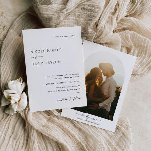 Modern Wedding Invitation Template with Photo