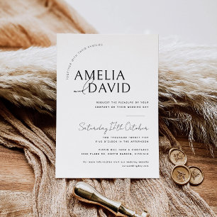 Modern Wedding Invitation Template with Photo