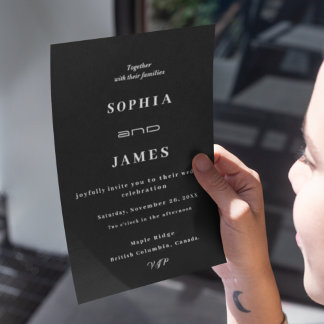 Modern Wedding Invitation ( White and Black )