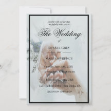 modern wedding invitation with elegant text