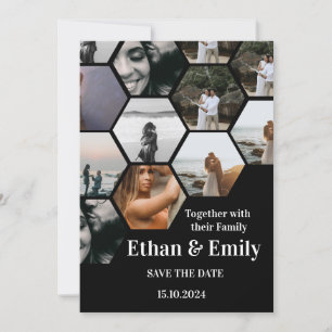 Modern Wedding Invitation with Photos