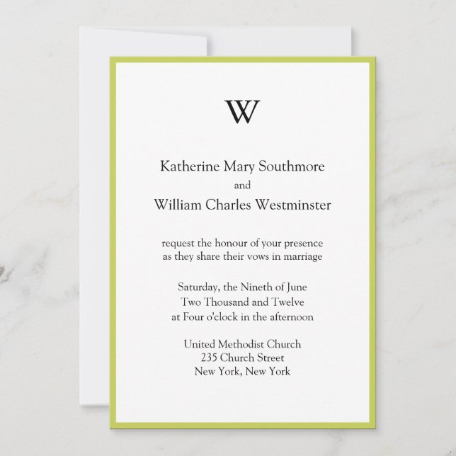 Modern Wedding Invitations (Front)