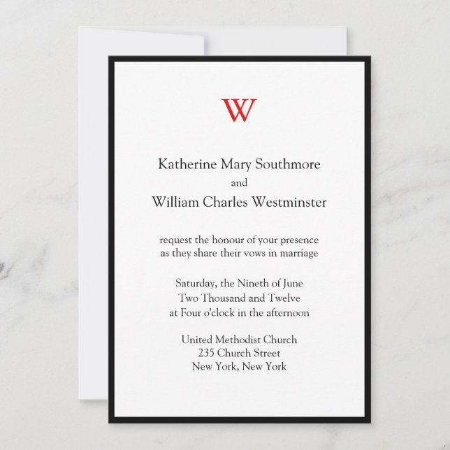 Modern Wedding Invitations Online (Front)