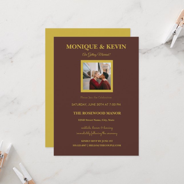 Modern Wedding Invite Instant Download Available (Front/Back In Situ)