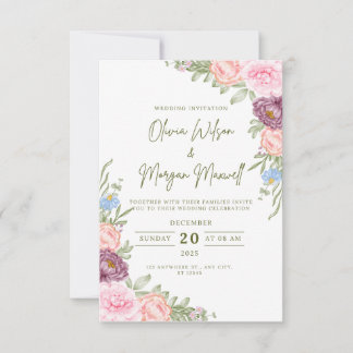 Modern Wedding Invite with Save the Date