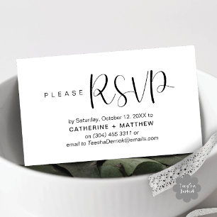Modern Wedding Invites RSVP Reminder 