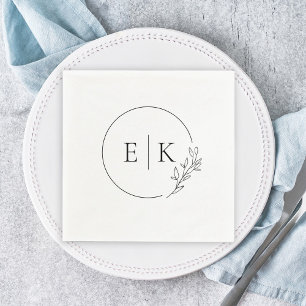 Modern Wedding Logo Napkins