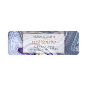 Modern Wedding Marbleised Purple Rose Agate