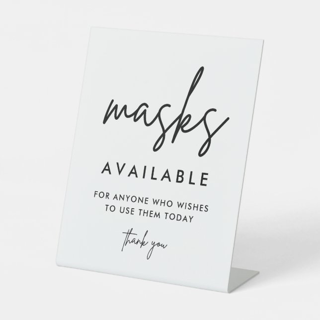 Modern Wedding Masks Available Sign (Front)
