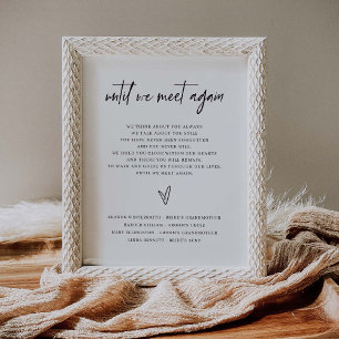 Modern Wedding Memorial Sign Family Remembrance