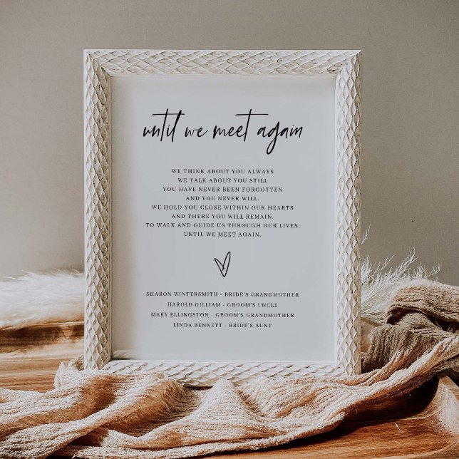 Modern Wedding Memorial Sign Family Remembrance (Creator Uploaded)