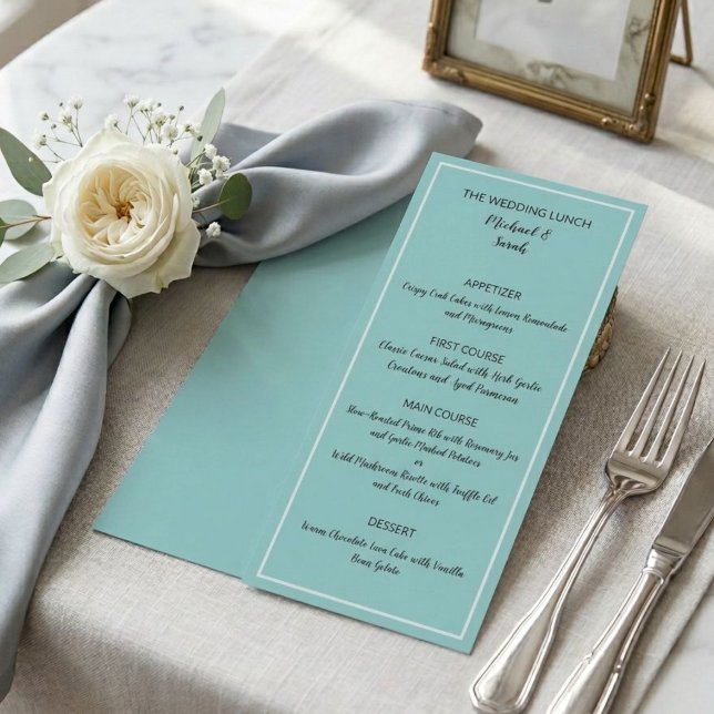 Modern Wedding Menu Card, Minimalist Custom Dinner (Creator Uploaded)