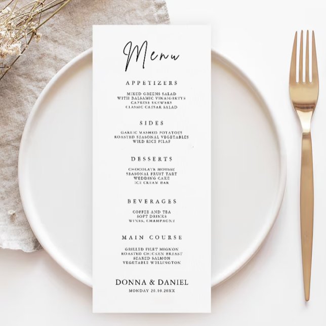 Modern Wedding Menu Cards Template (Modern Wedding Menu Cards Template)