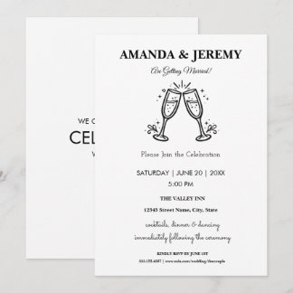 Modern Wedding Minimalist Elegant Invitation