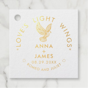 Modern Wedding Minimalist Elegant Romeo and Juliet Favour Tags