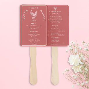 Modern Wedding Minimalist Elegant Romeo and Juliet Hand Fan